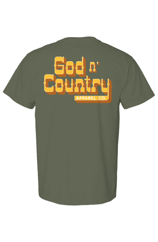 God N' Country Vintage Western Heavy Tee