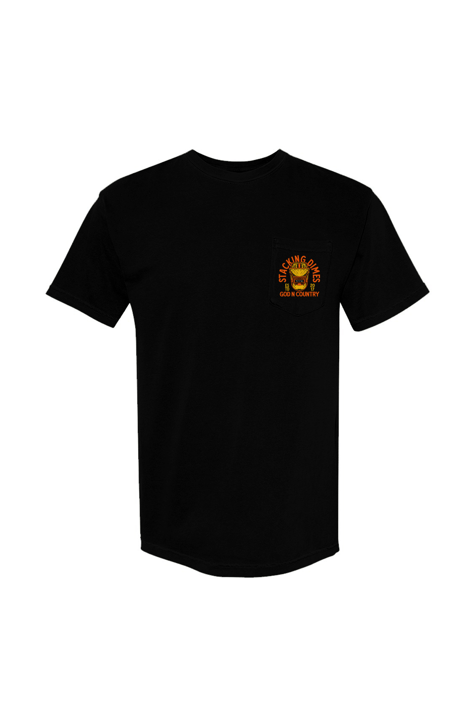 God N' Country Stacking Dimes Heavyweight Pocket Tee