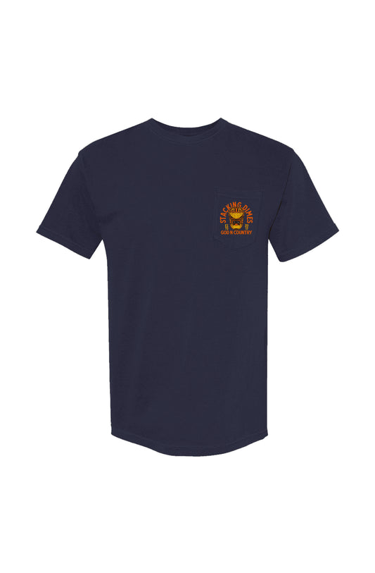 God N' Country Stacking Dimes Heavyweight Pocket Tee - tshirts - God N' Country