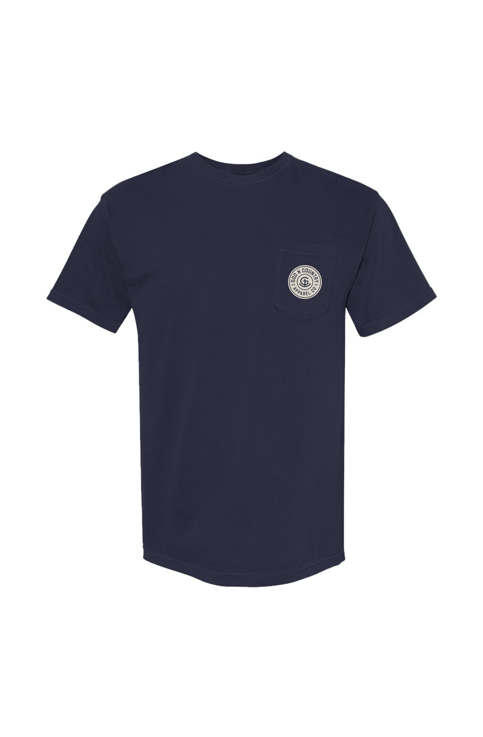 God N' Country Circle Brand Heavyweight Pocket Tee