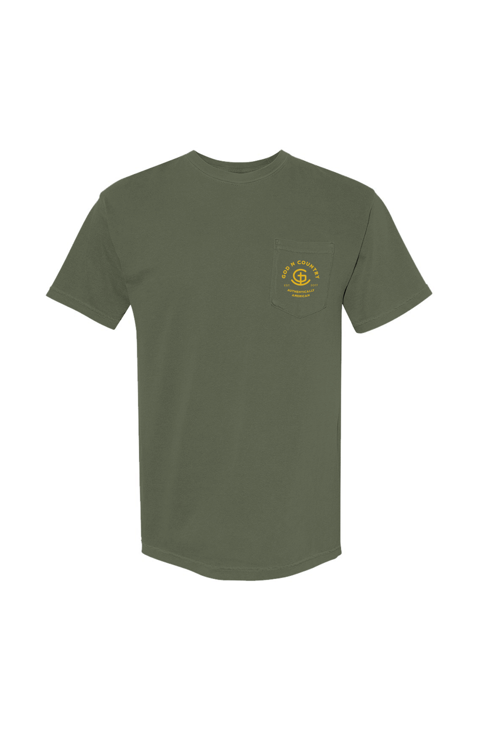 God N' Country Signature Brand Heavyweight Pocket Tee