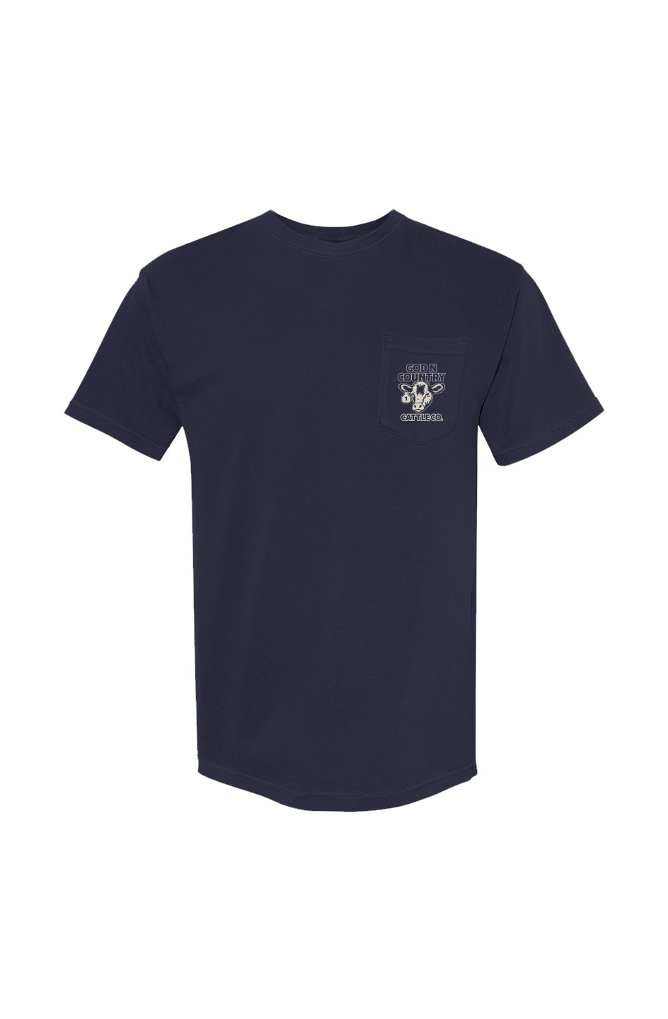 God N' Country Cattle Co Heavyweight Pocket Tee