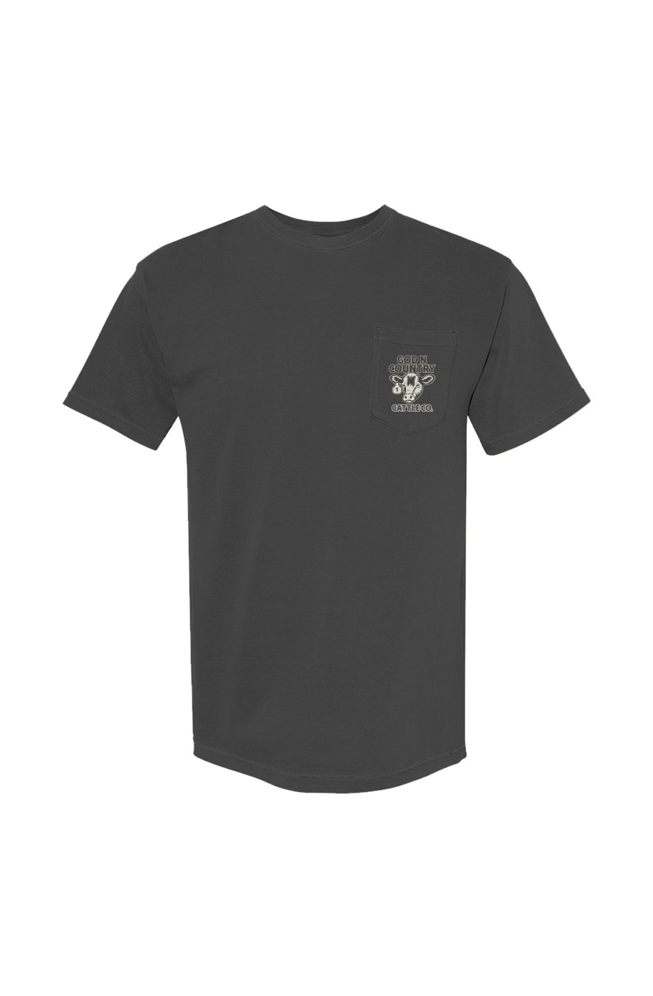 God N' Country Cattle Co Heavyweight Pocket Tee