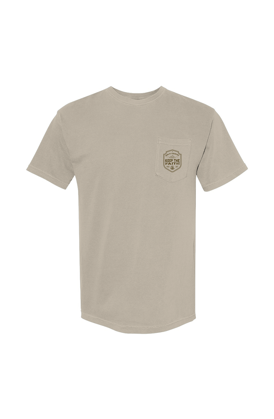 God N' Country Keep the Faith Heavyweight Pocket Tee