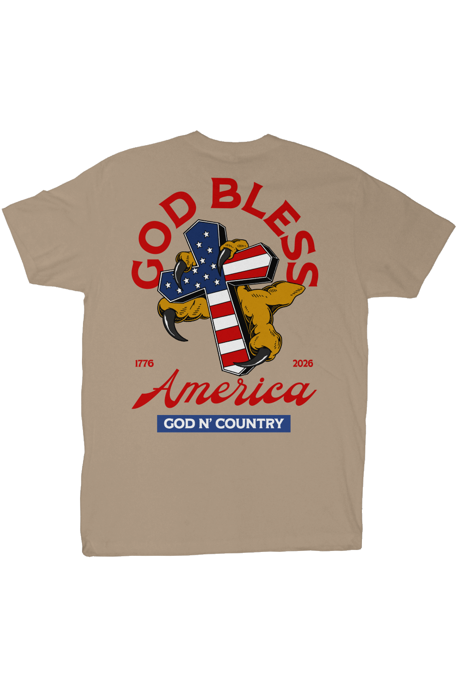 God N' Country 250th Anniversary Cross Everyday Tee - tshirts - God N' Country