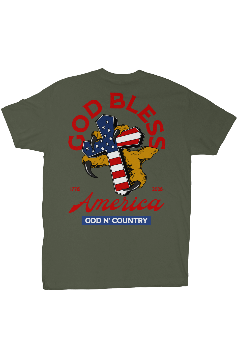 God N' Country 250th Anniversary Cross Everyday Tee - tshirts - God N' Country