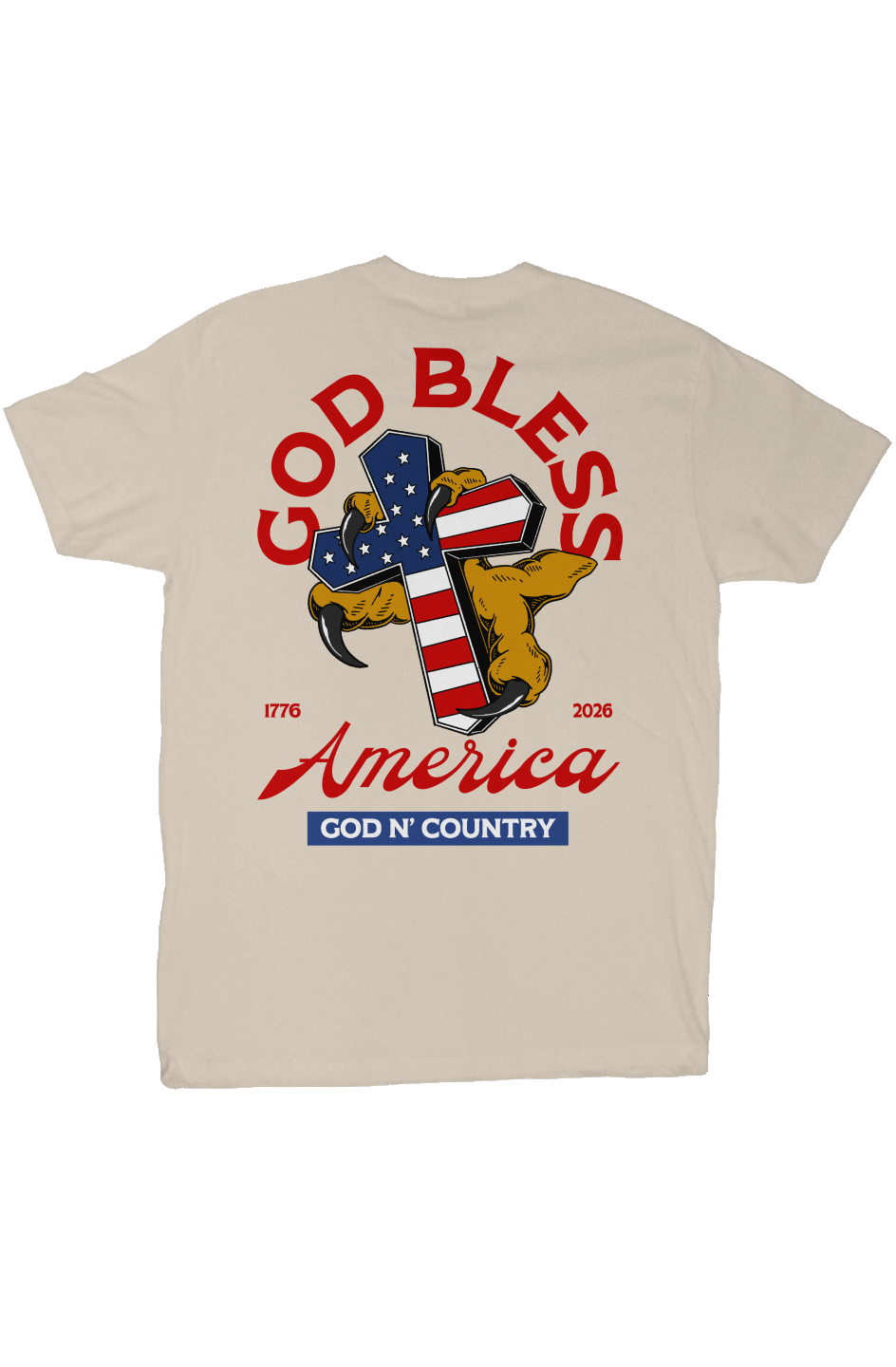 God N' Country 250th Anniversary Cross Everyday Tee - tshirts - God N' Country