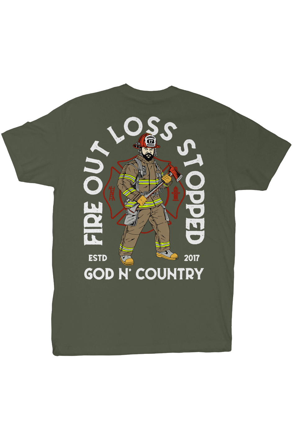 God N' Country FOLS Fireman Everyday Tee - tshirts - God N' Country