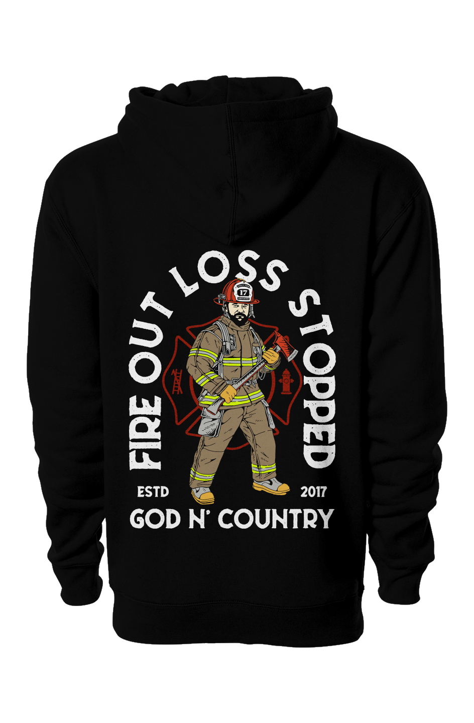God N' Country FOLS Fireman Heavyweight Hoodie
