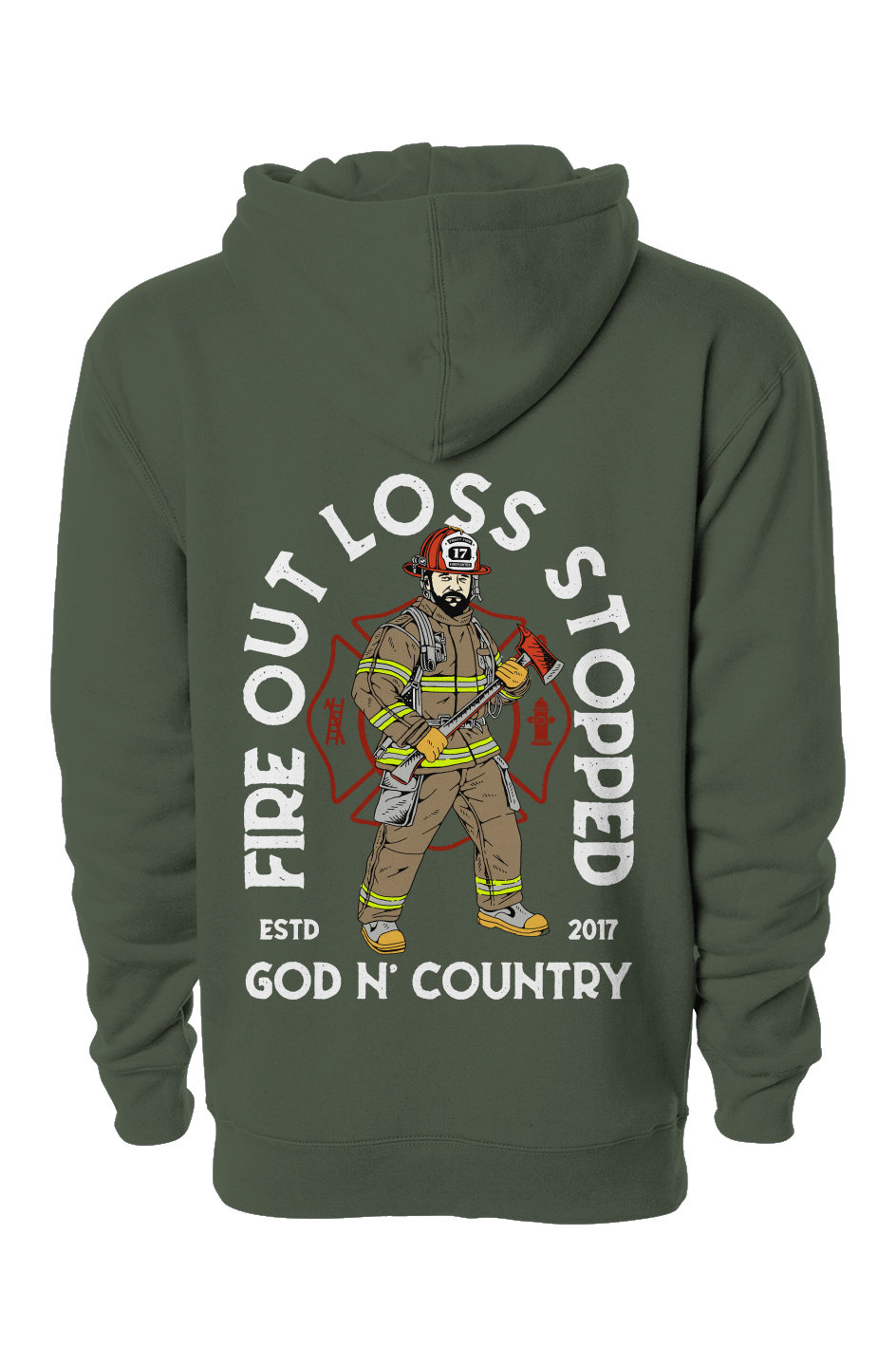 God N' Country FOLS Fireman Heavyweight Hoodie