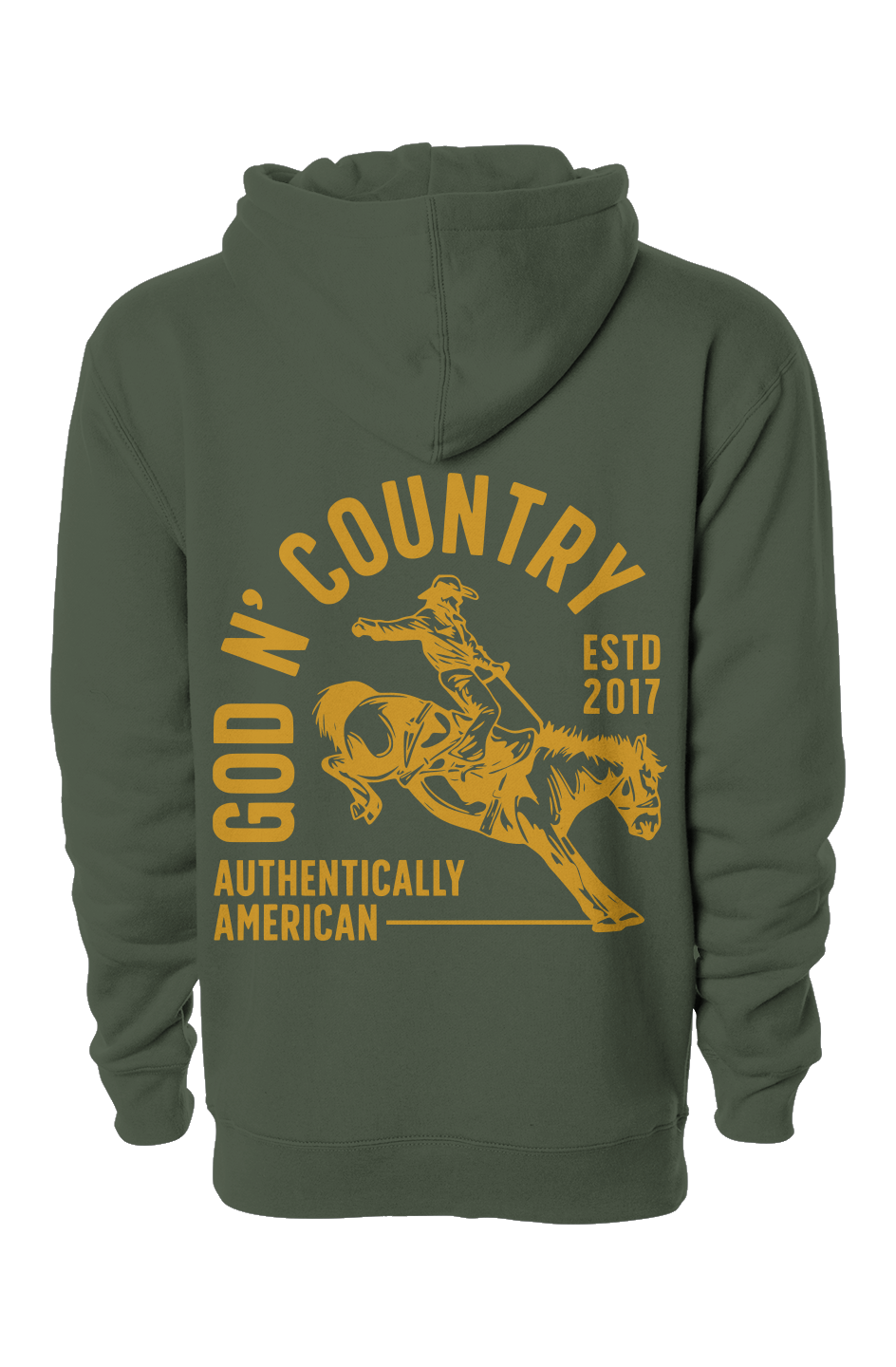 God N Country Rodeo Bronc Heavyweight Hoodie