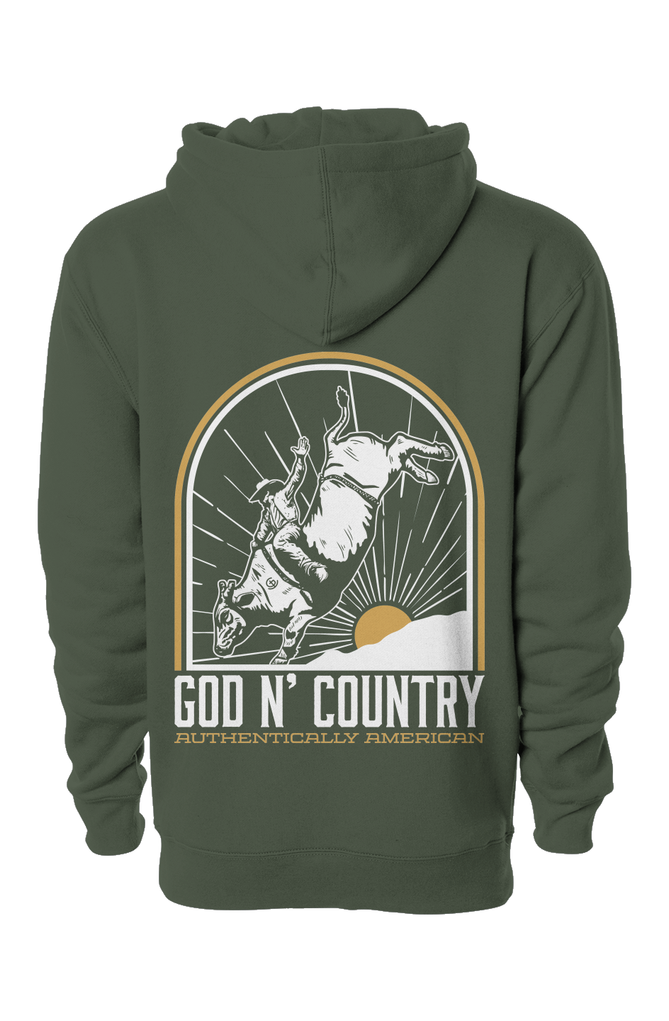 God N Country Bull Rider Heavyweight Hoodie