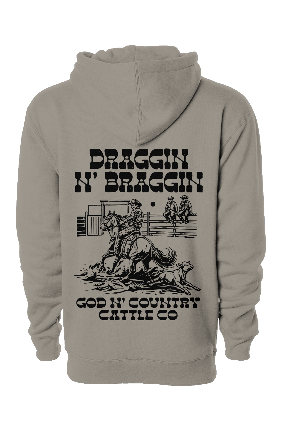God N' Country Draggin Cattle Co Heavyweight Hoodie - hoodies - God N' Country