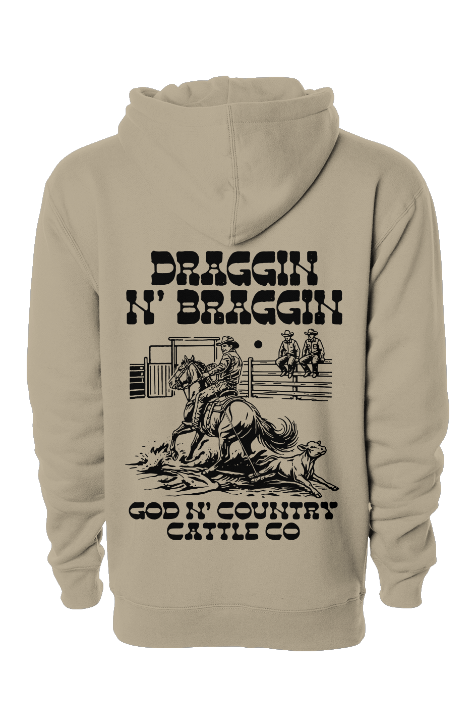 God N' Country Draggin Cattle Co Heavyweight Hoodie - hoodies - God N' Country