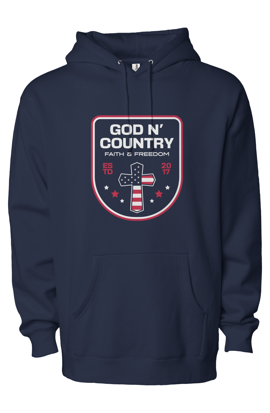 God N' Country Faith Freedom Cross Heavyweight Hoodie