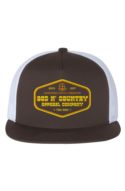God N' Country Retro Badge Trucker Hat - hats - God N' Country