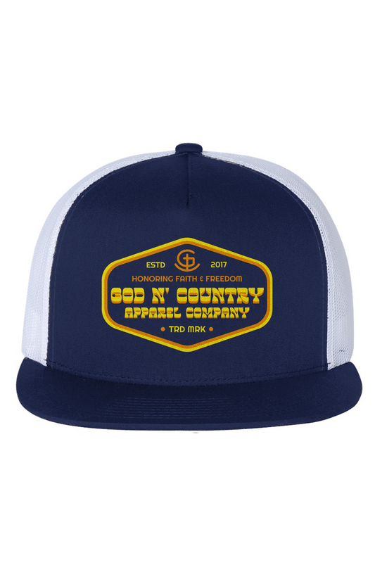 God N' Country Retro Badge Trucker Hat - hats - God N' Country
