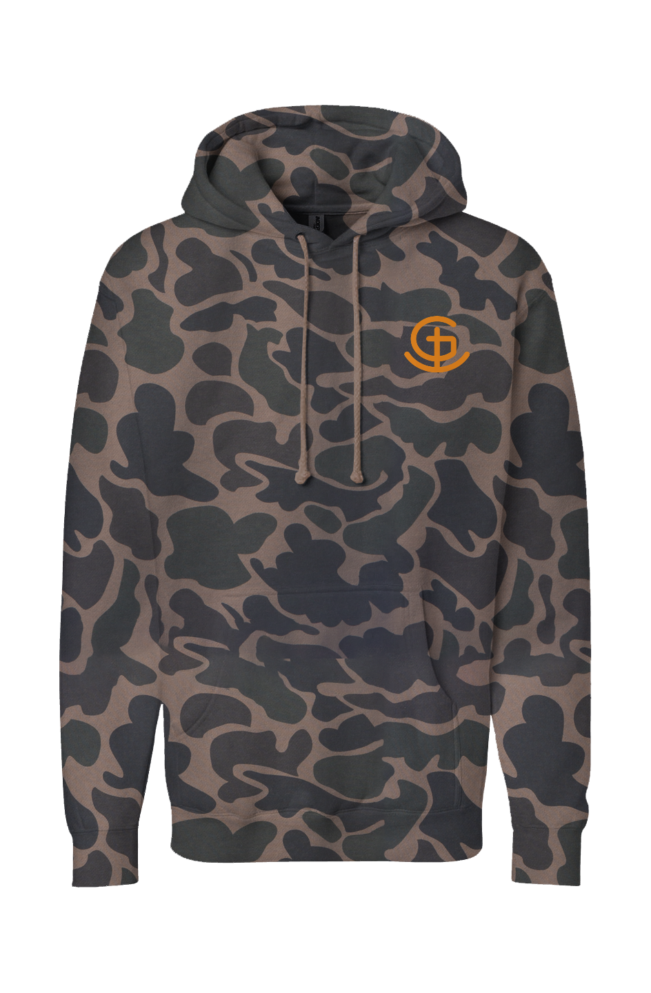 God N' Country Hi Viz Brand Duck Camo Heavyweight Hoodie