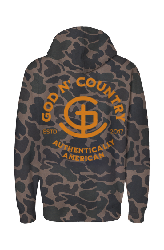 God N' Country Hi Viz Brand Duck Camo Heavyweight Hoodie - hoodies - God N' Country