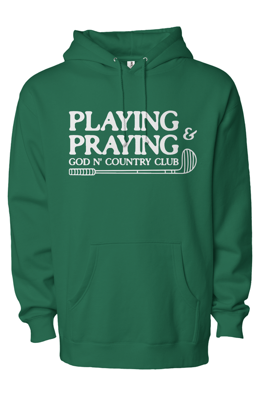 God N' Country Playing Praying Heavyweight Hoodie - hoodies - God N' Country