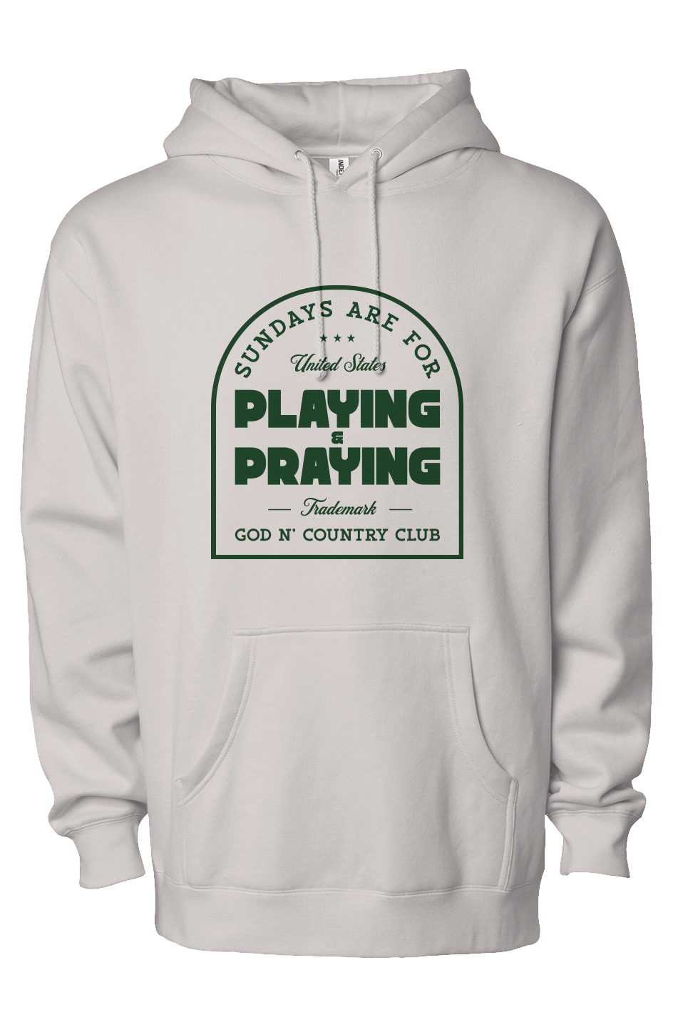 God N' Country Sunday Playing Praying Heavyweight Hoodie