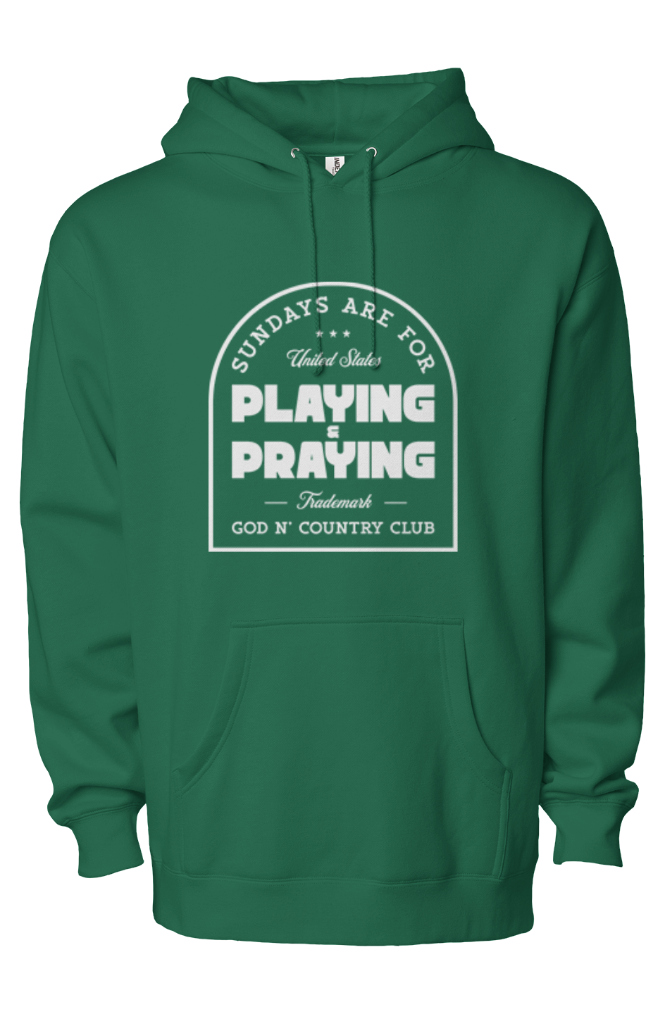 God N' Country Sunday Playing Praying Heavyweight Hoodie
