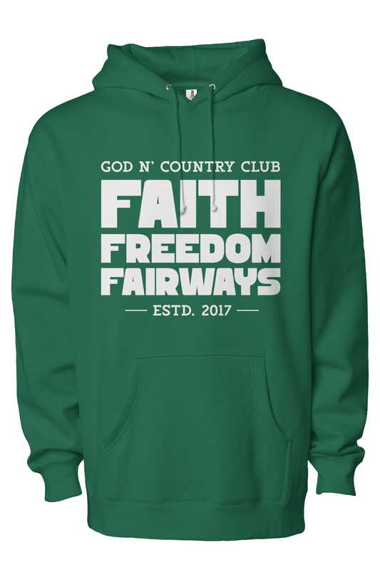 God N' Country Faith Freedom Fairways Heavyweight Hoodie - hoodies - God N' Country
