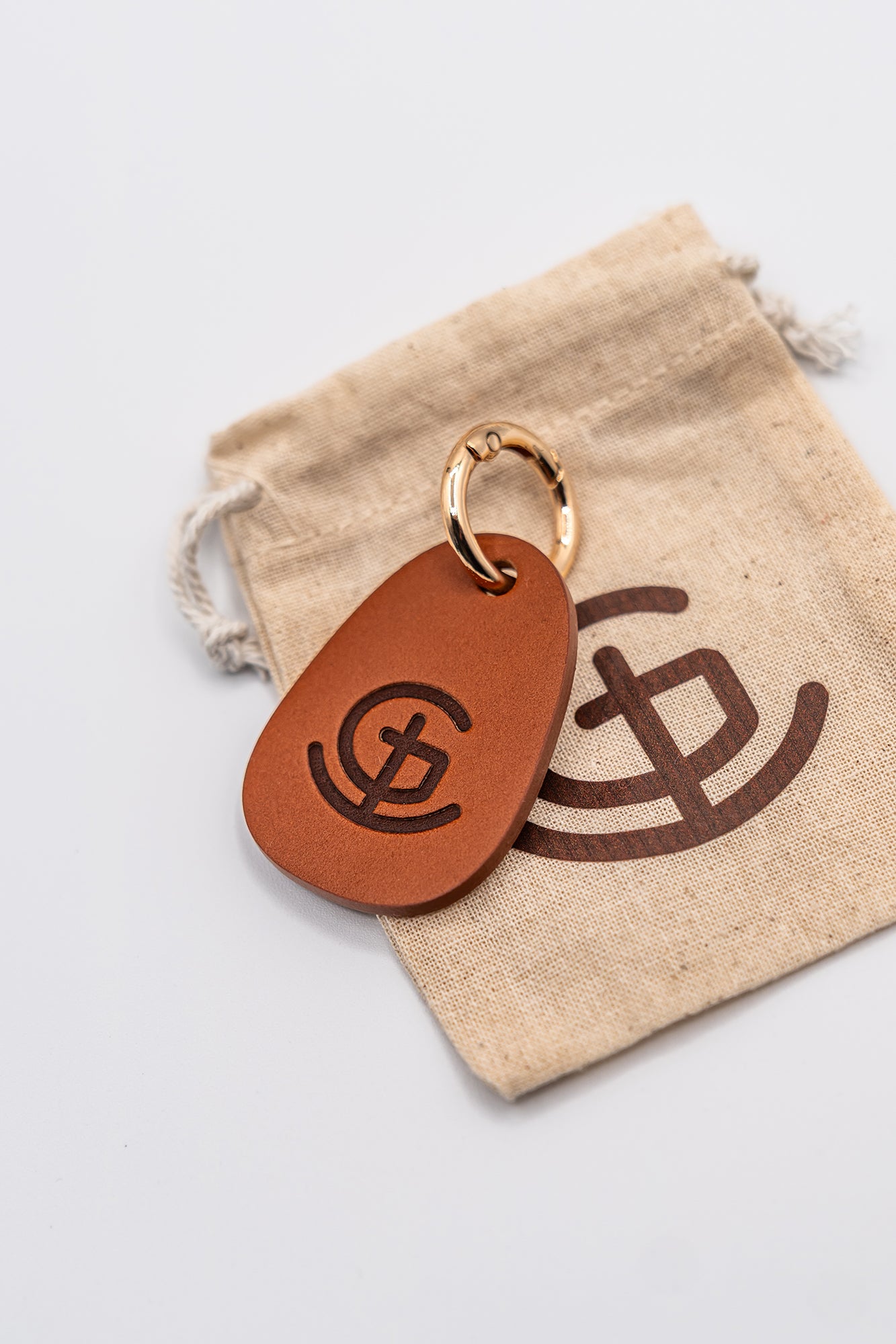 God N' Country Heritage Teardrop Leather Keychain