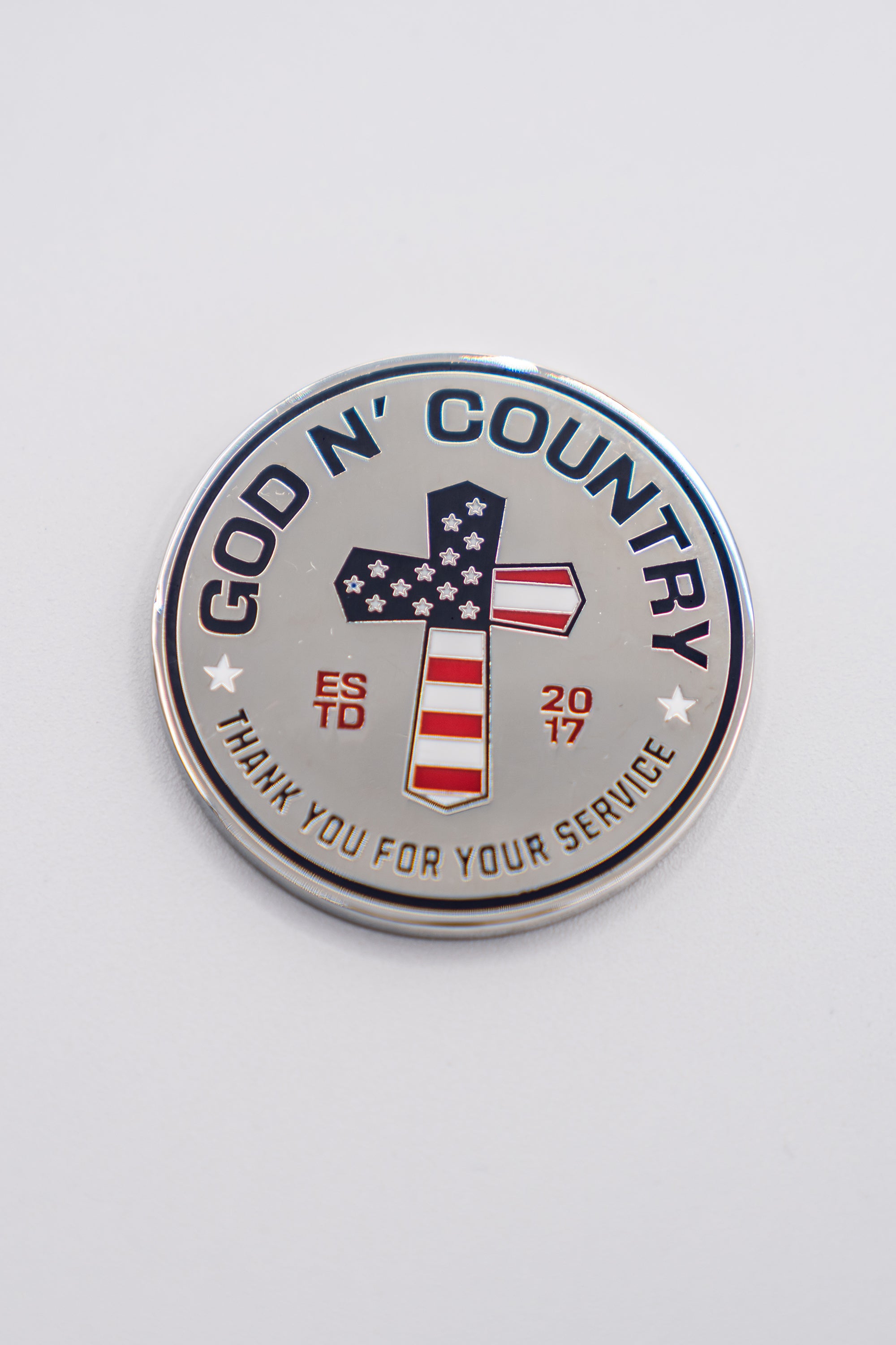 God N' Country Thank You For Your Service Custom Challenge Coin