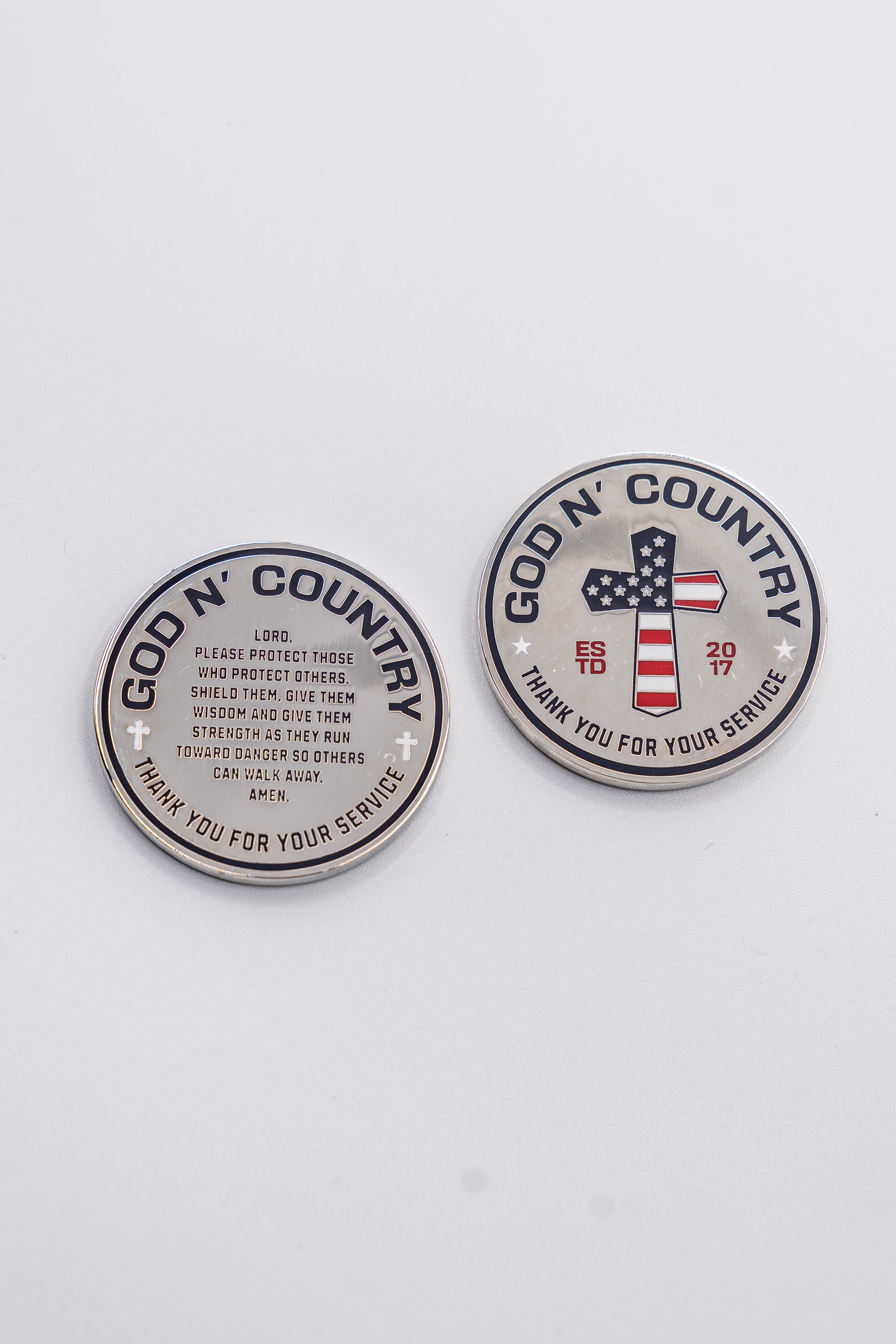 God N' Country Thank You For Your Service Custom Challenge Coin