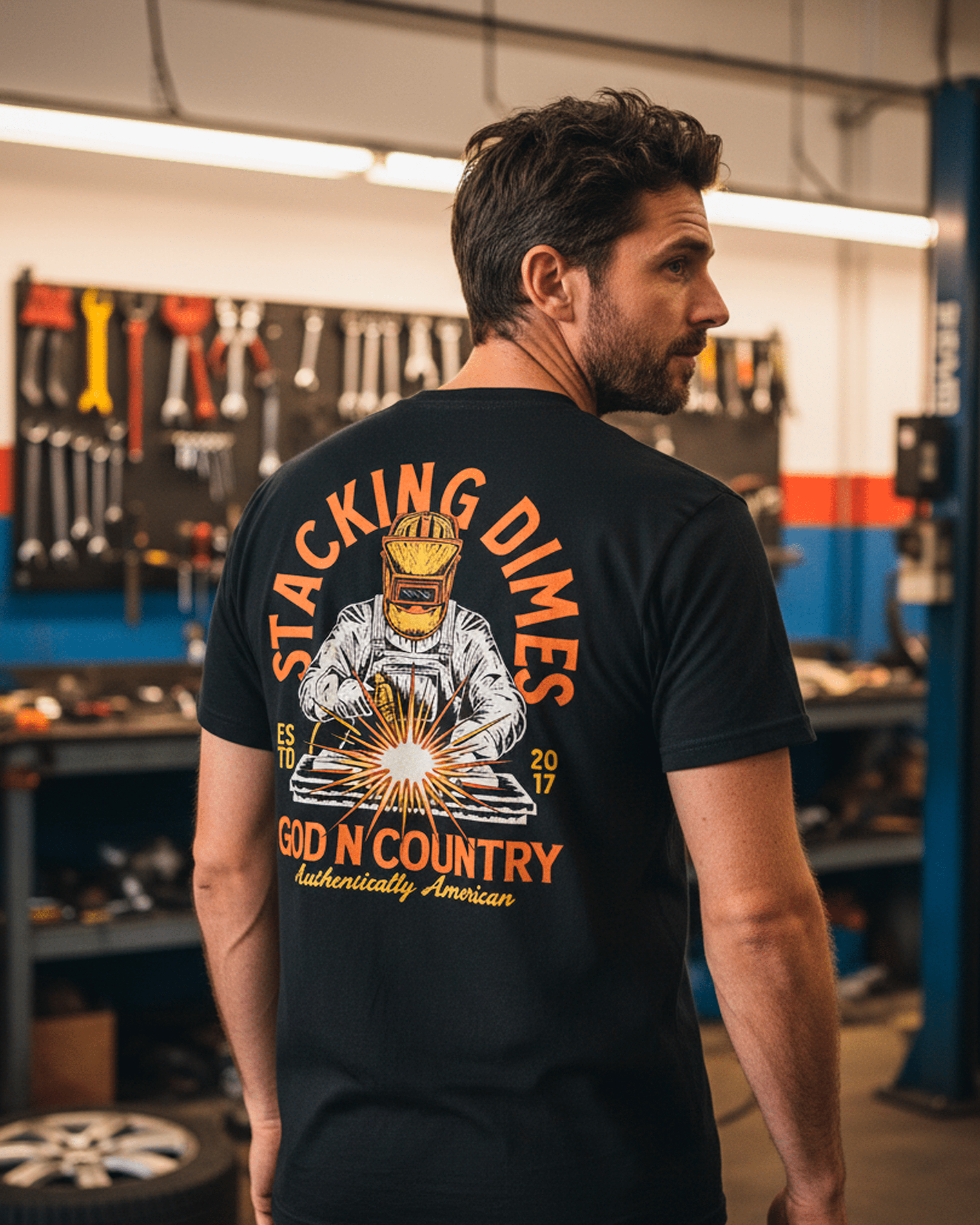 God N' Country Stacking Dimes Everyday Tee - tshirts - God N' Country