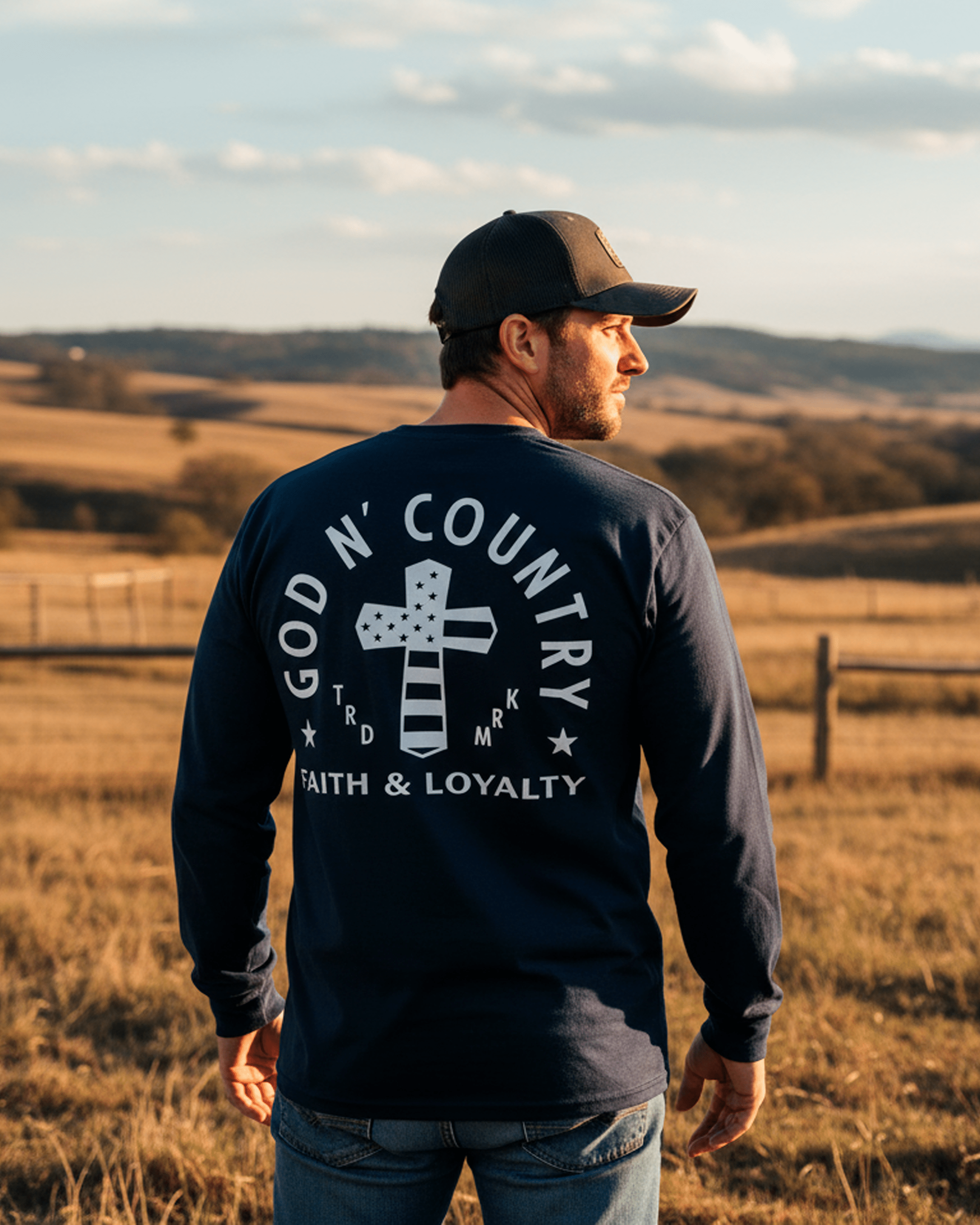 God N Country Faith & Loyalty Long Sleeve Tee - long sleeves - God N' Country