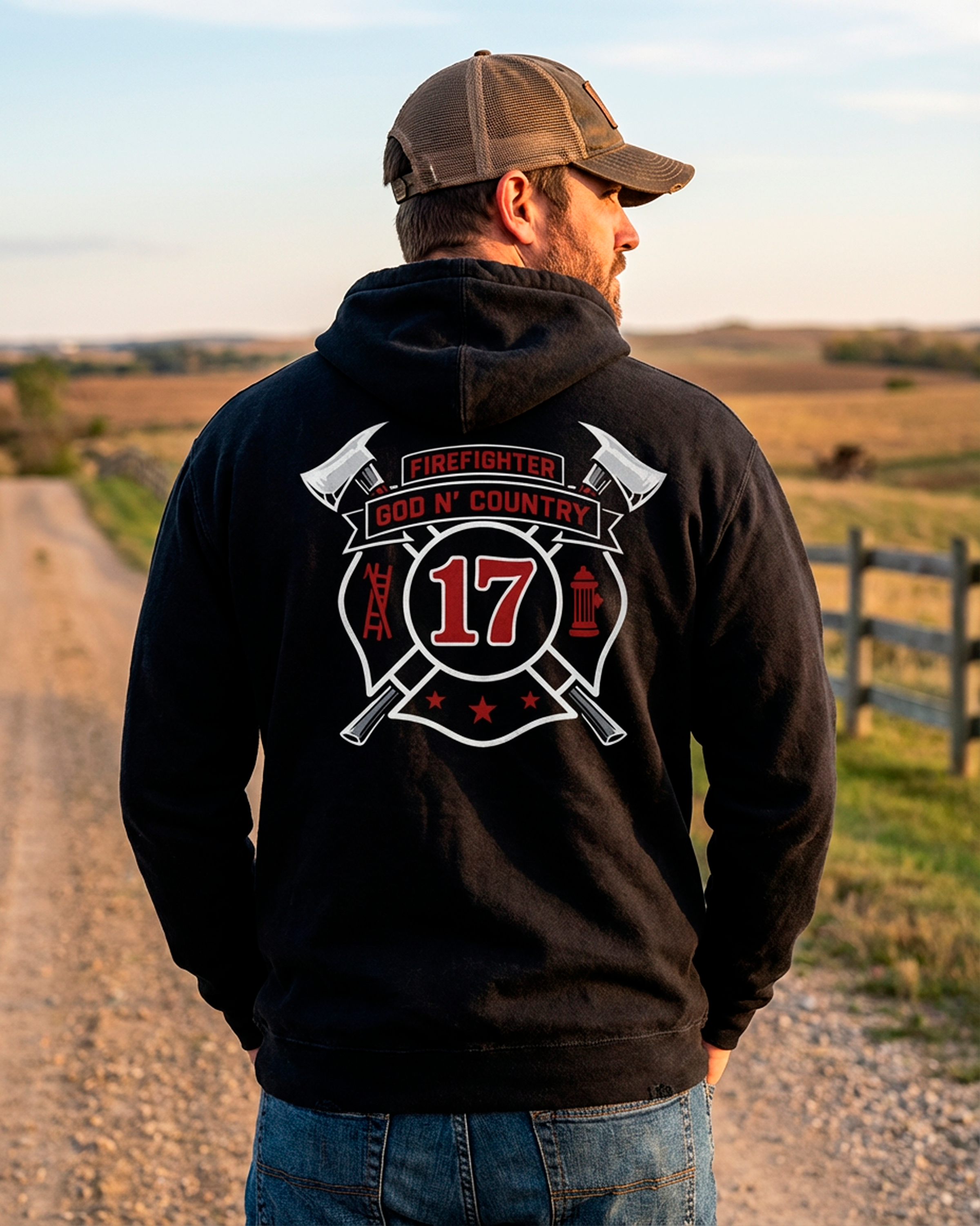 God N' Country Firehouse Heavyweight Hoodie