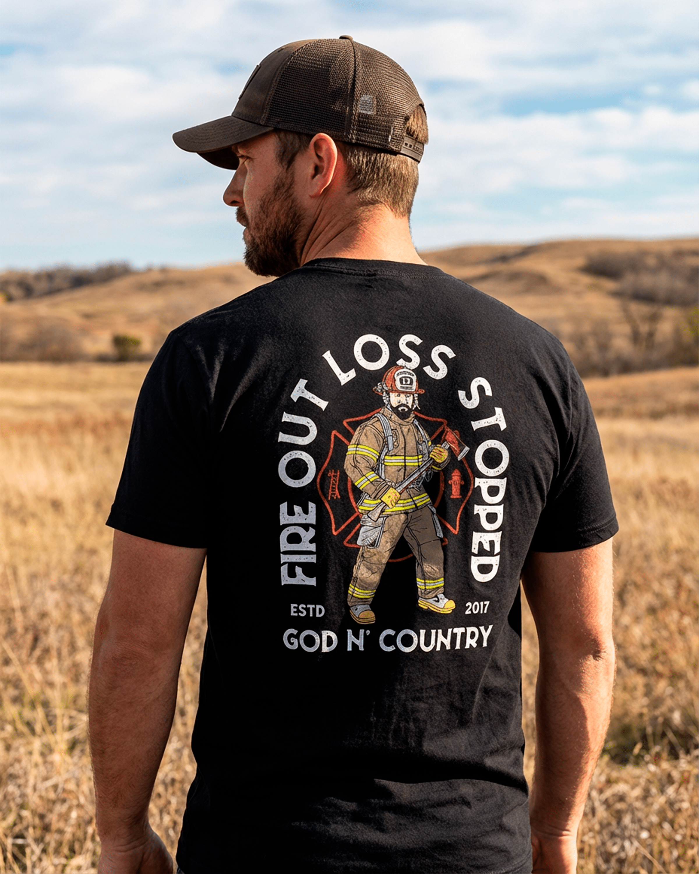God N Country FOLS Fireman Tee - tshirts - God N' Country