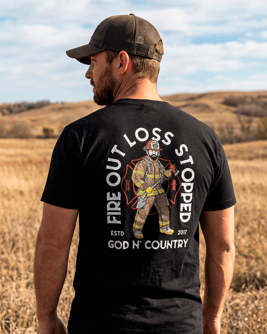 God N Country FOLS Fireman Tee - tshirts - God N' Country