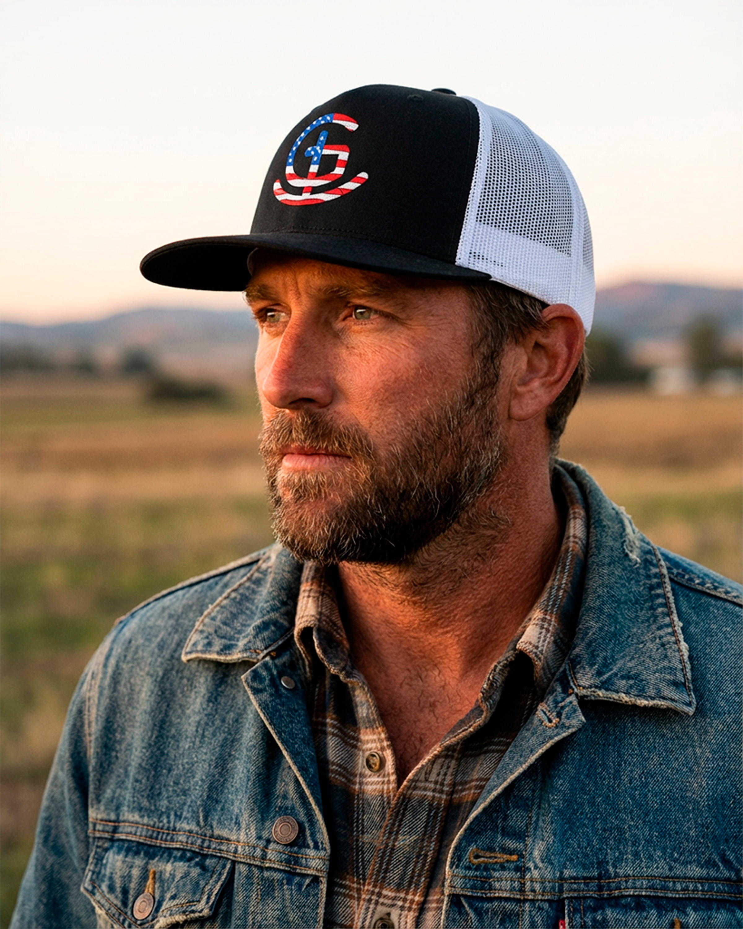 God N' Country Stars and Stripes Brand Trucker Hat