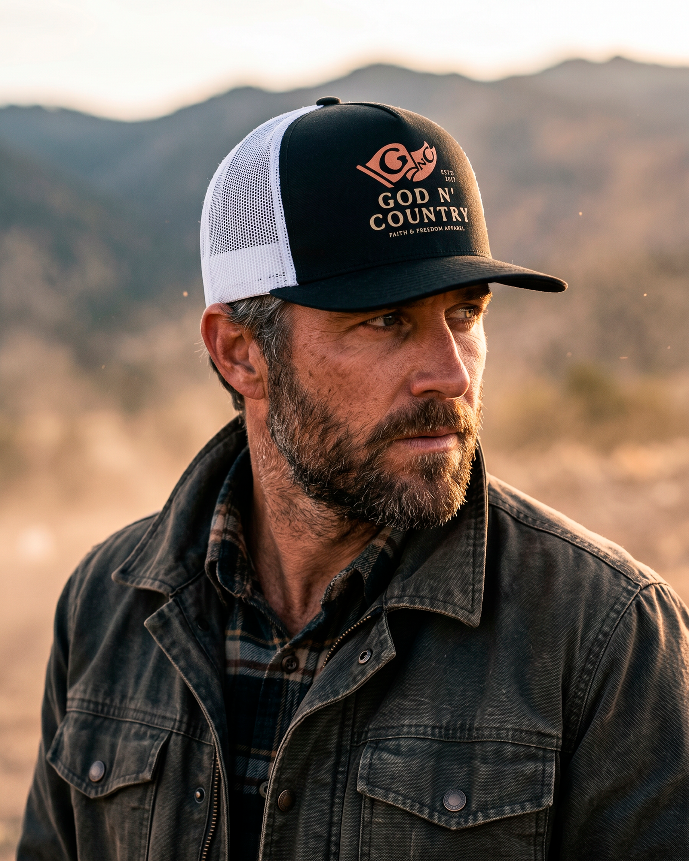 God N' Country Flag Trucker Hat
