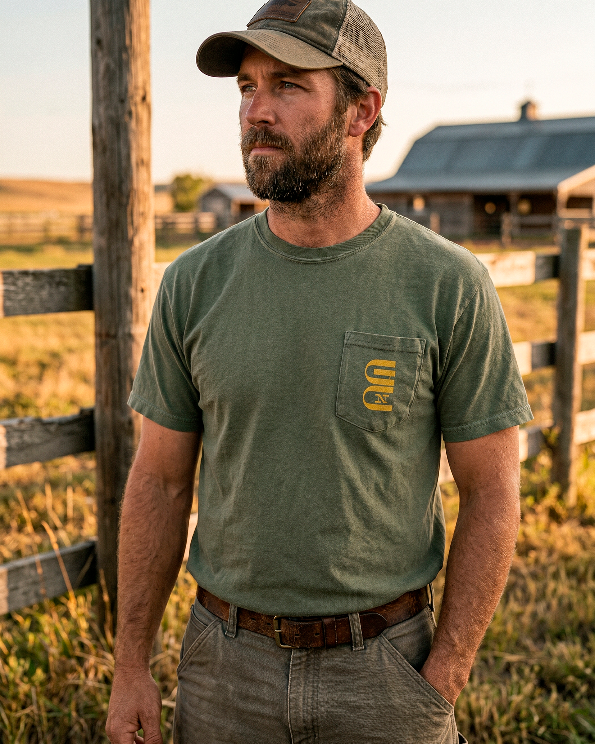 God N' Country GNC Heavyweight Pocket Tee