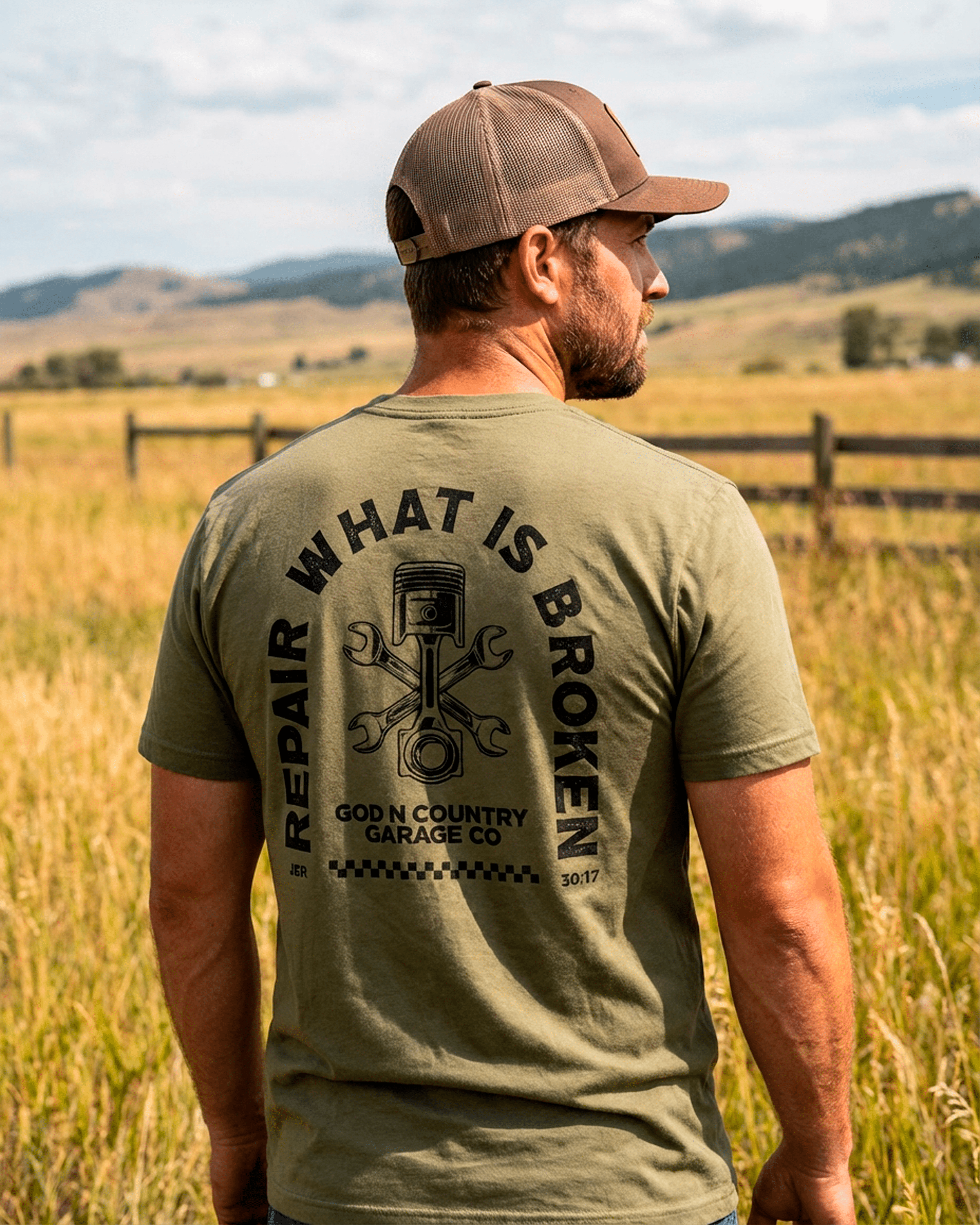 God N' Country Garage Co. Repair Everyday Tee - tshirts - God N' Country