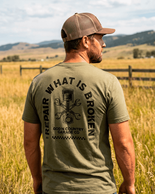 God N' Country Garage Co. Repair Everyday Tee - tshirts - God N' Country