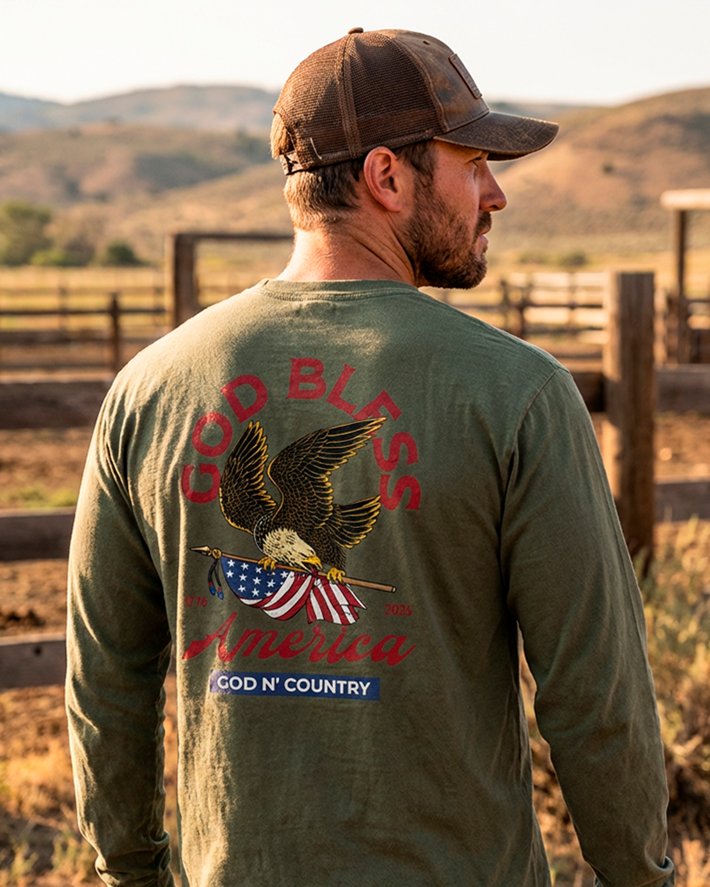 God N Country 250th Anniversary Eagle Long Sleeve Tee