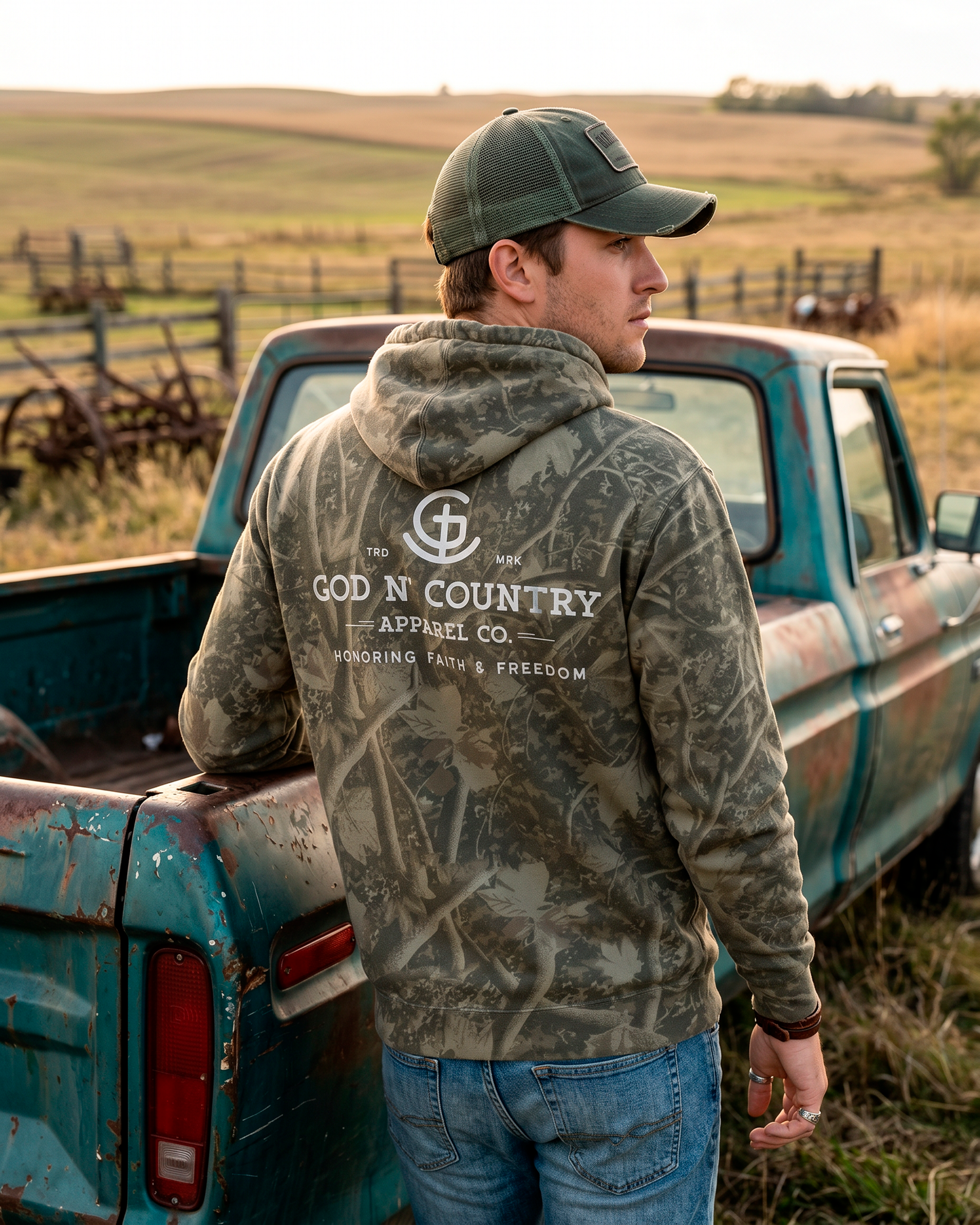 God N Country Apparel Co Deadwood Tree Camo Signature Hoodie