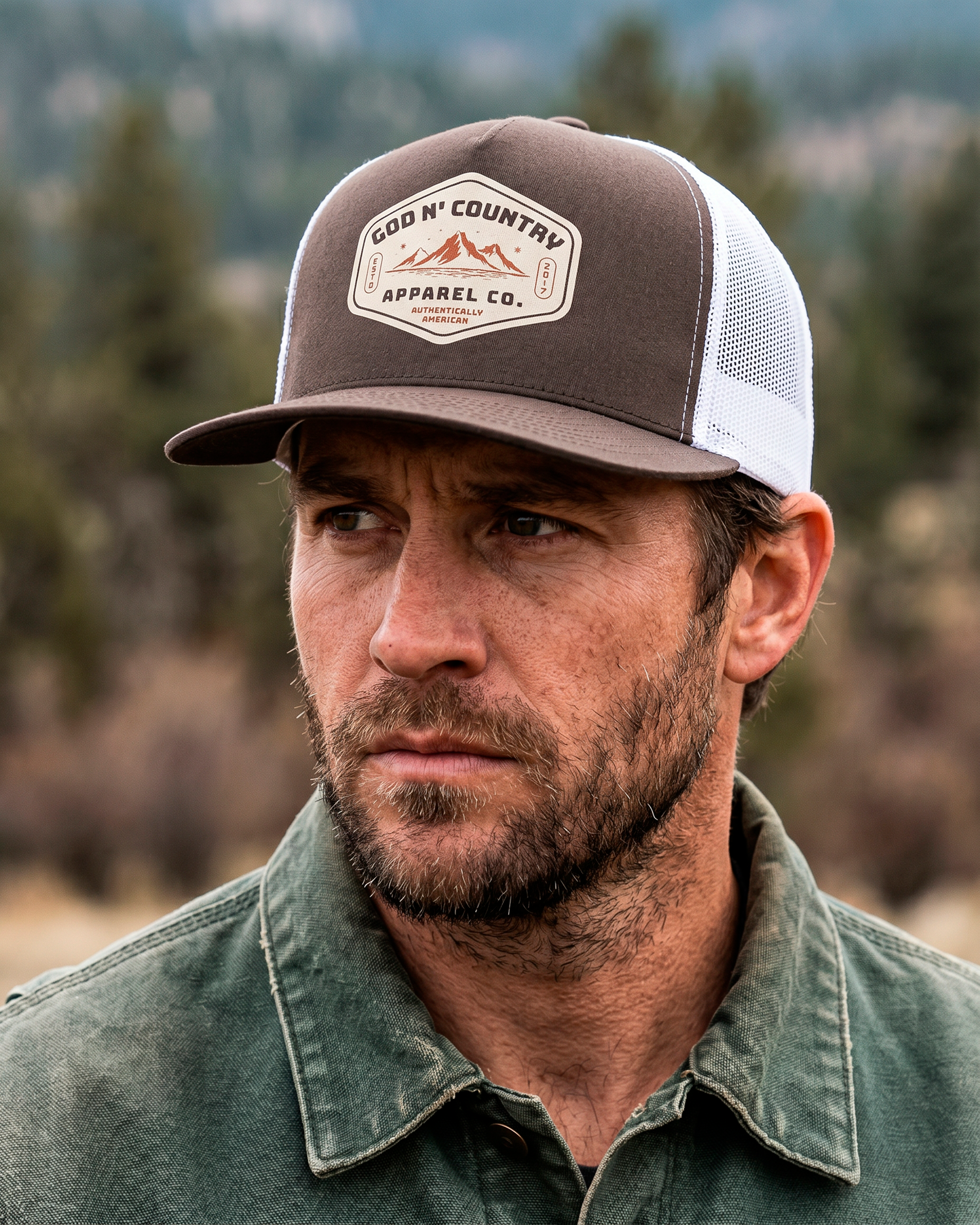 God N' Country Apparel Co Mountain Trucker Hat