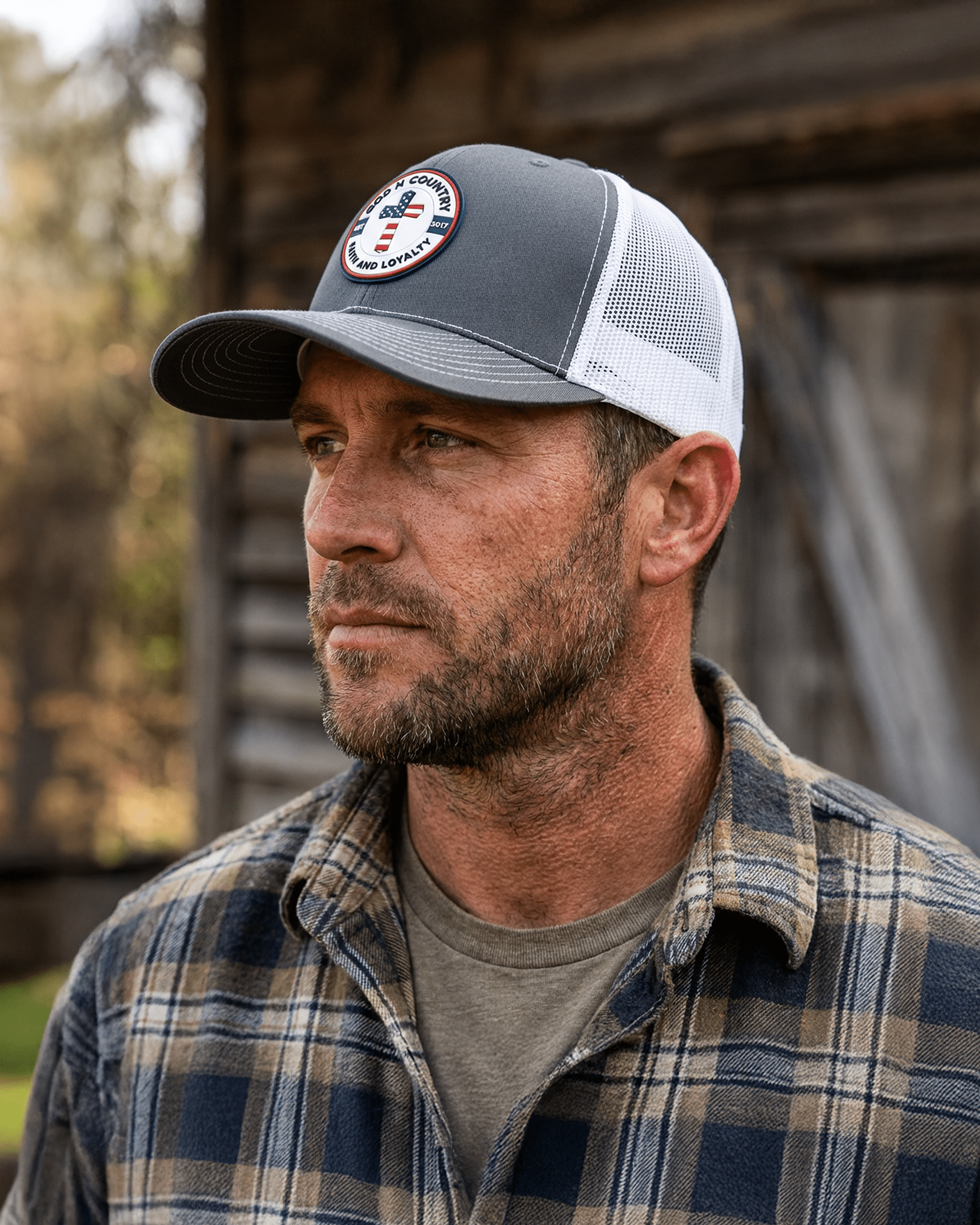 God N Country Cross PVC Patch Hat - God N' Country