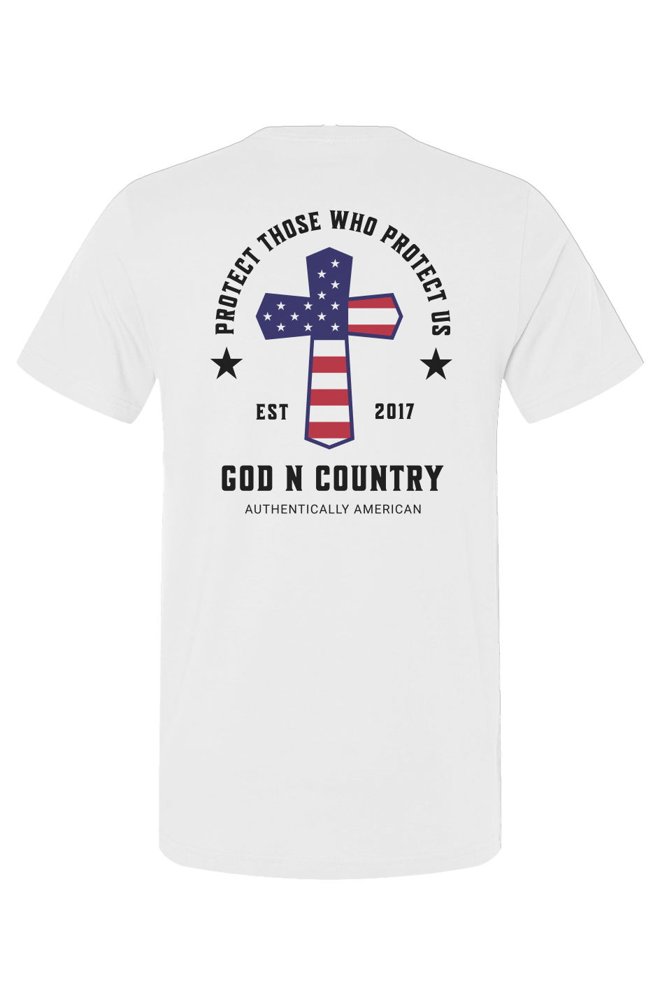 God N Country Patriotic Cross Men's T-Shirt