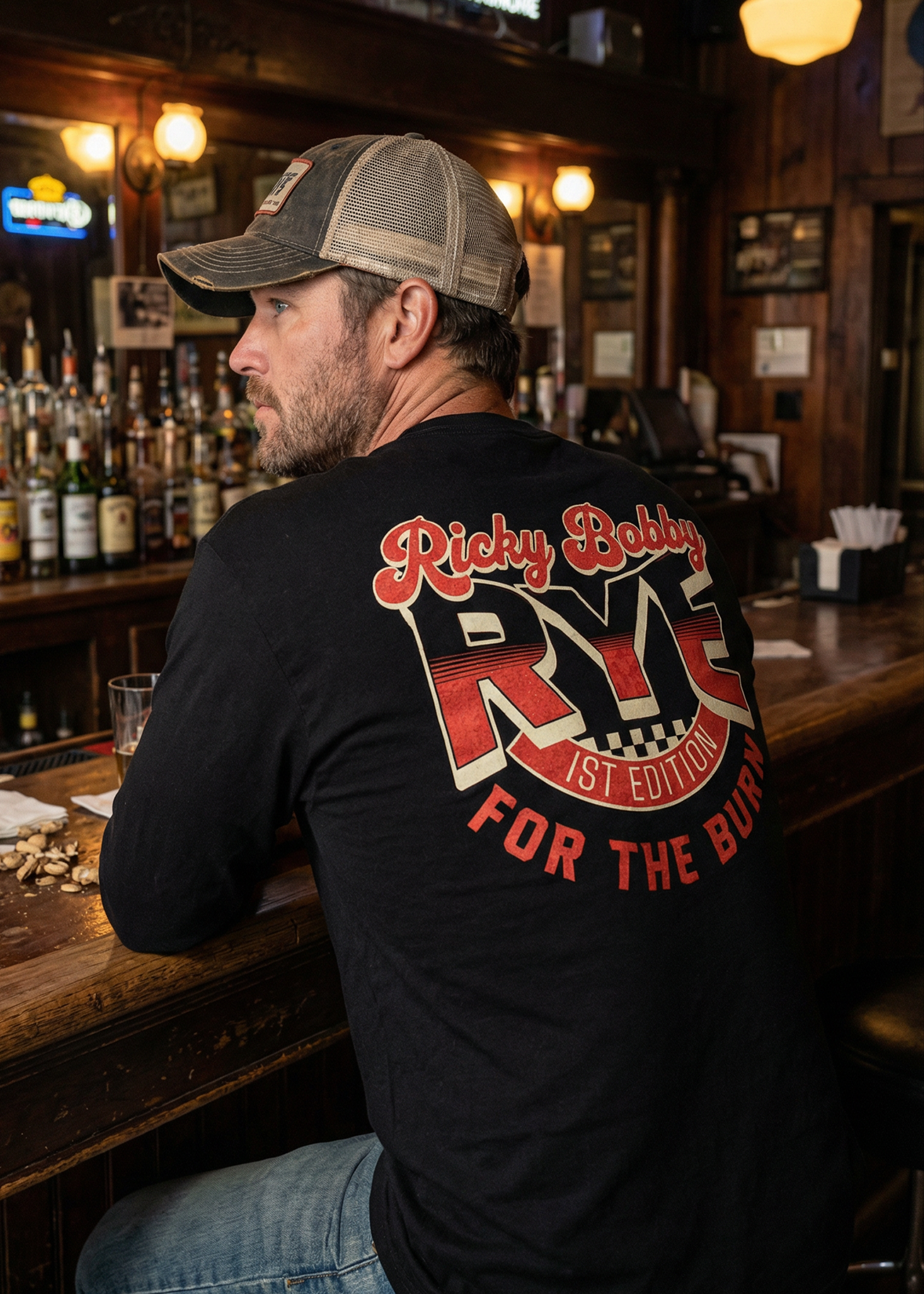 Bad Axe Bourbon For the Burn Charity Long Sleeve Tee