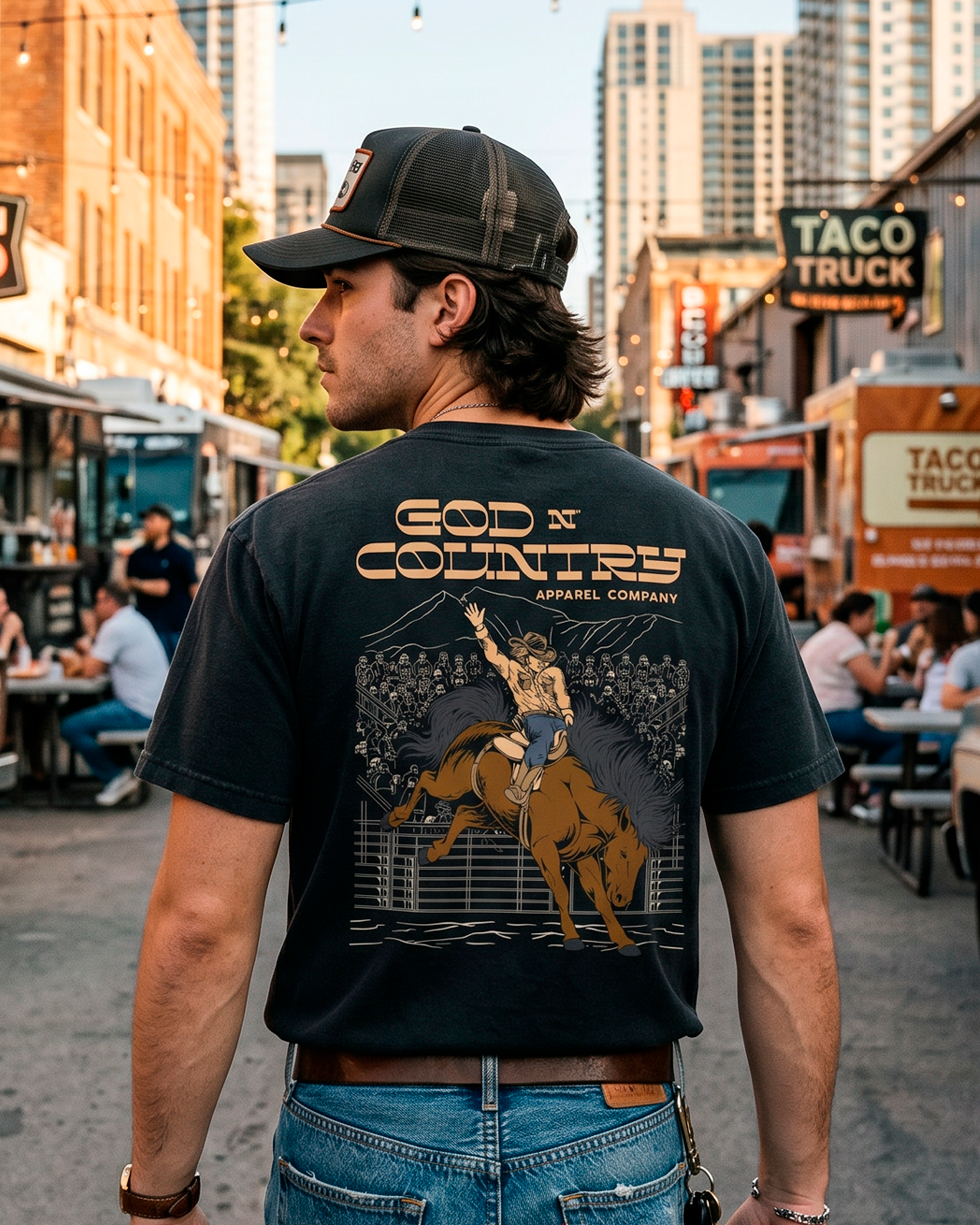 God N' Country Vintage Rodeo Heavy Tee