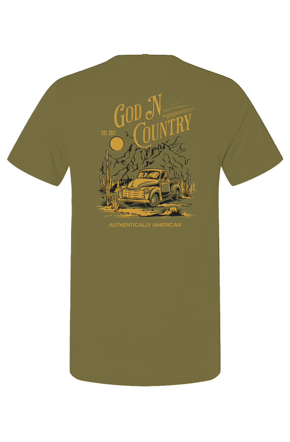 God N Country Desert Roads Men's T-Shirt