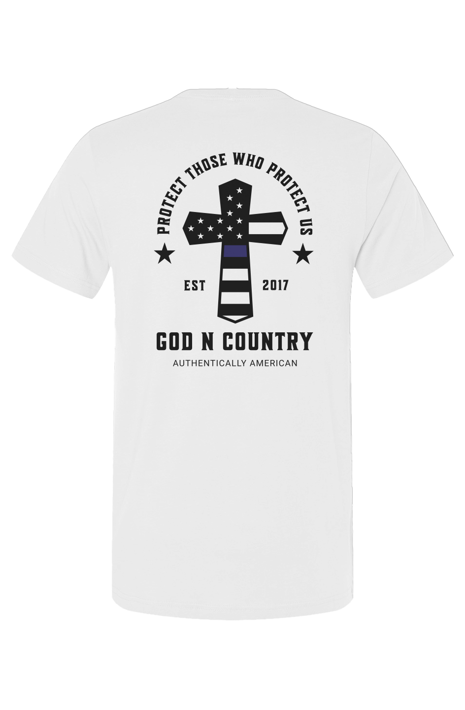 God N Country Protect Blue Line T-Shirt