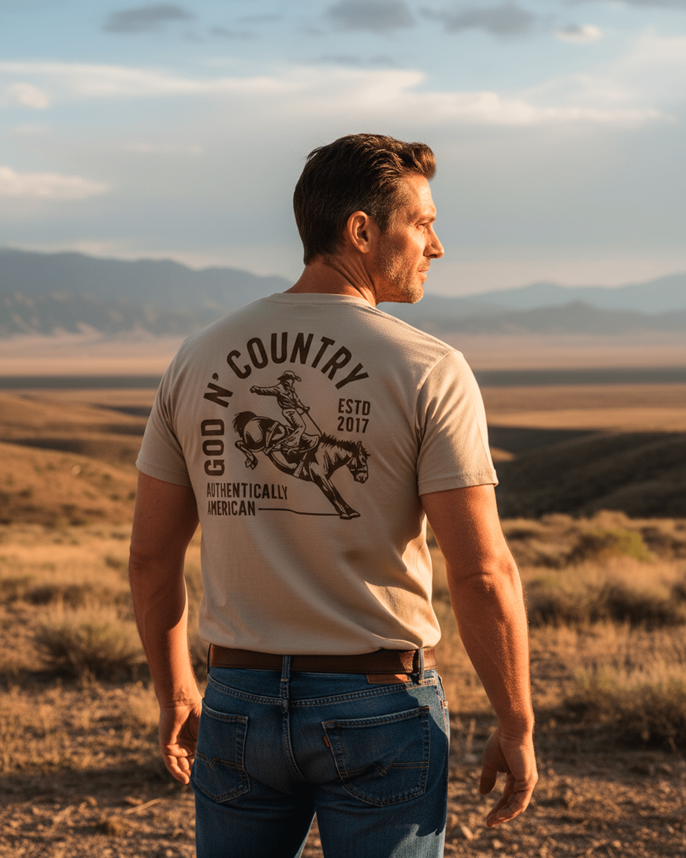 God N Country Bronc Rider Everyday Tee - tshirts - God N' Country